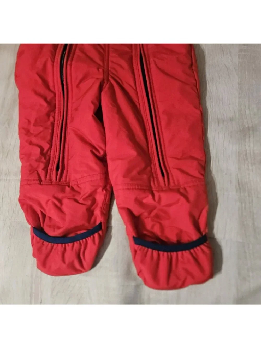 Vintage Ll Bean Baby Size 12-18 Months Snowsuit Red Embroidered Penguin Retro